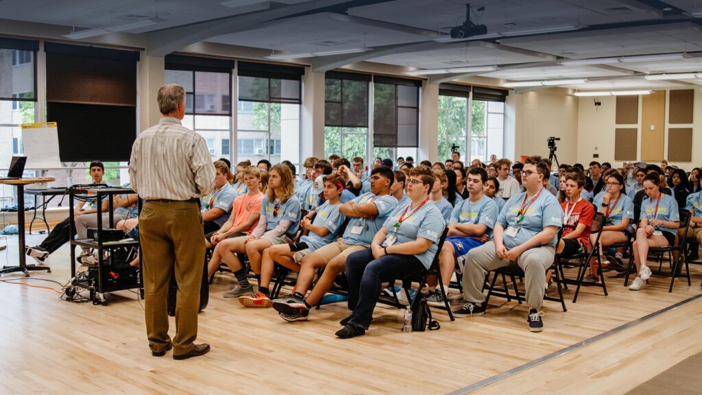 A presentation at Wisconsin Business World